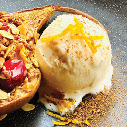 Oat-stuffed Baked Pears With Cranberries, Walnuts, &amp; Honey