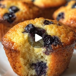 Greek Yogurt Blueberry Muffins
