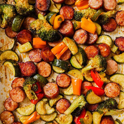 Sausage And Veggies Sheet Pan Dinner easy mains