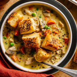 Creamy Chicken Pot Pie Soup (10 Ingredients)