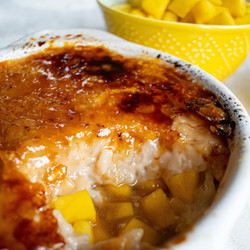 Sticky Coconut Rice Pudding With Mango And Lime