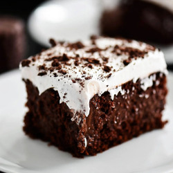 Thin Mint Chocolate Poke Cake