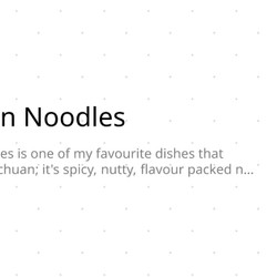 Dan Dan Noodles