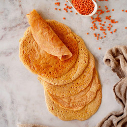 Linsen-pfannkuchen (wraps)