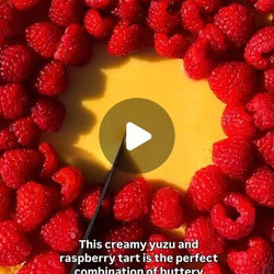 Creamy Yuzu And Raspberry Tart