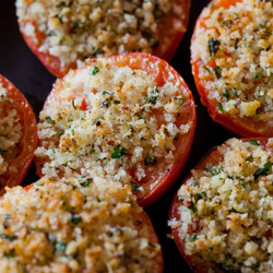 Herb And Panko Crusted Baked Tomatoes