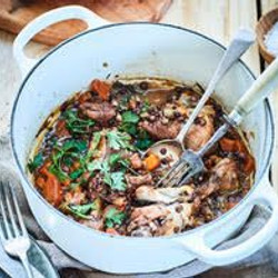 Pomegranate Rosemary Chicken With Lentils