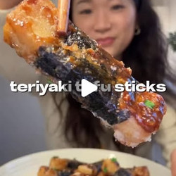 Nori Wrapped Tofu With Maple Teriyaki Sauce