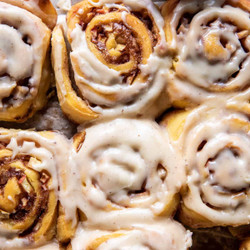 Apple Cinnamon Rolls With Brown Butter Maple Icing