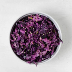 Crunchy Red Cabbage Apple Slaw With Tahini