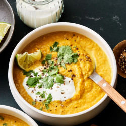 Gut-healthy Cauliflower Pumpkin Lentil Soup