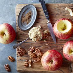 Pecan-stuffed "baked" Apples