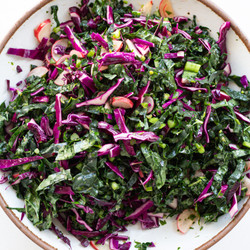 Sambal Almond Butter Kale &amp; Cabbage Salad