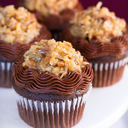 German Chocolate Cupcakes