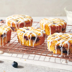 Lemon Blueberry Cornmeal Cake
