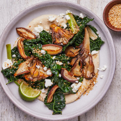 Crispy Mushrooms And Kale
