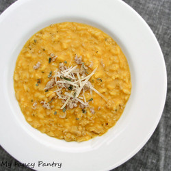Pumpkin, Sausage, Sage &amp; Gruyere Risotto