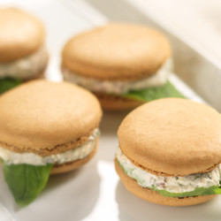 Tomato-feta-basil Macarons