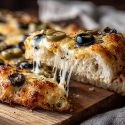 Olive Garlic Cheesy Bread