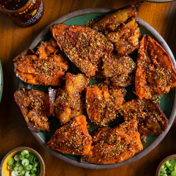 Twice-baked Chili Crunch Maple Syrup Sweet Potatoes