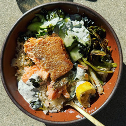 Salmon Bowls With Nori Ranch