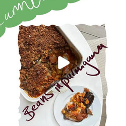 Aubergine Parmigiana With Cannellini Beans