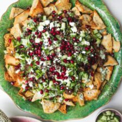 Sticky Beef Fatteh (middle Eastern Style Nachos)