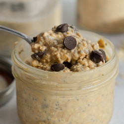 Chocolate Chip Cookie Dough Overnight Oats