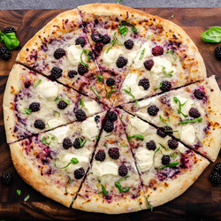 Blackberry Basil Ricotta Pizza