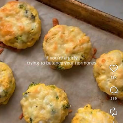 Broccoli Cheddar High Protein Egg Biscuits