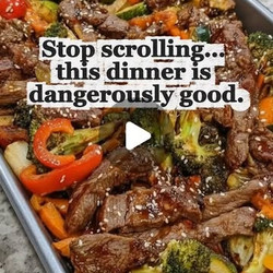 Sheet Pan Teriyaki Beef &amp; Veggies