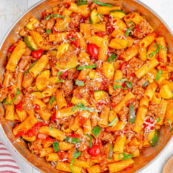 Sausage Rigatoni Pasta Skillet