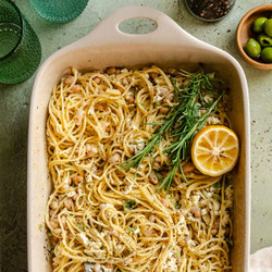 Dirty Martini Spaghetti (dump &amp; Bake)