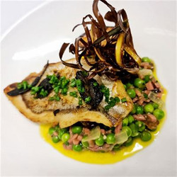 Crispy Skin Snapper With Peas Bonne Femme - Chef Recipe By Caleb Azuka