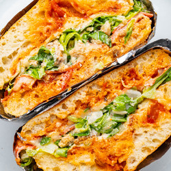 Caesaroni (caesar Pepperoni Pizza Sandwich)