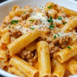 Cheesy Ground Turkey Pasta