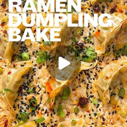 Easy Coconut Ramen Dumpling Bake