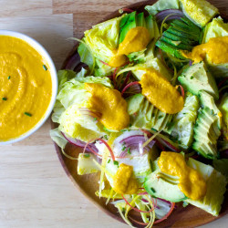Avocado Salad With Carrot-ginger Dressing