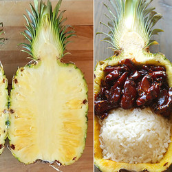 Teriyaki Chicken Pineapple Boats