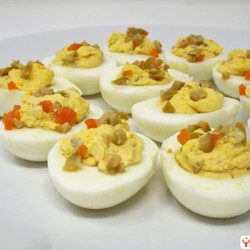 Green Olive Deviled Eggs