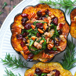 Sausage Stuffed Acorn Squash
