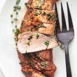 Garlic Butter Roasted Pork Tenderloin