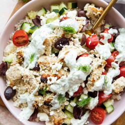 Greek Chicken Rice Bowls