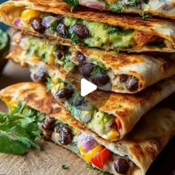 Quesadillas With Black Bean And Avocado