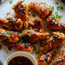 Sticky Honey, Garlic And Chile Glazed Chicken Drumettes