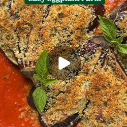 Lazy Eggplant Provolone &amp; Prosciutto Bake