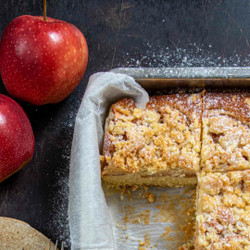 Appel-kruimel Plaatcake