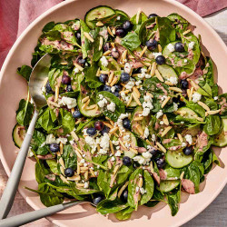 Cucumber-blueberry Spinach Salad
