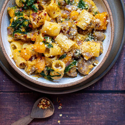 Rigatoni With Butternut Squash And Spicy Sausage