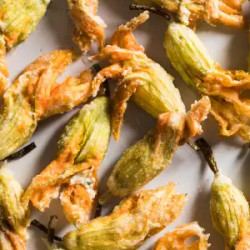Fried Cheese-stuffed Zucchini Blossoms